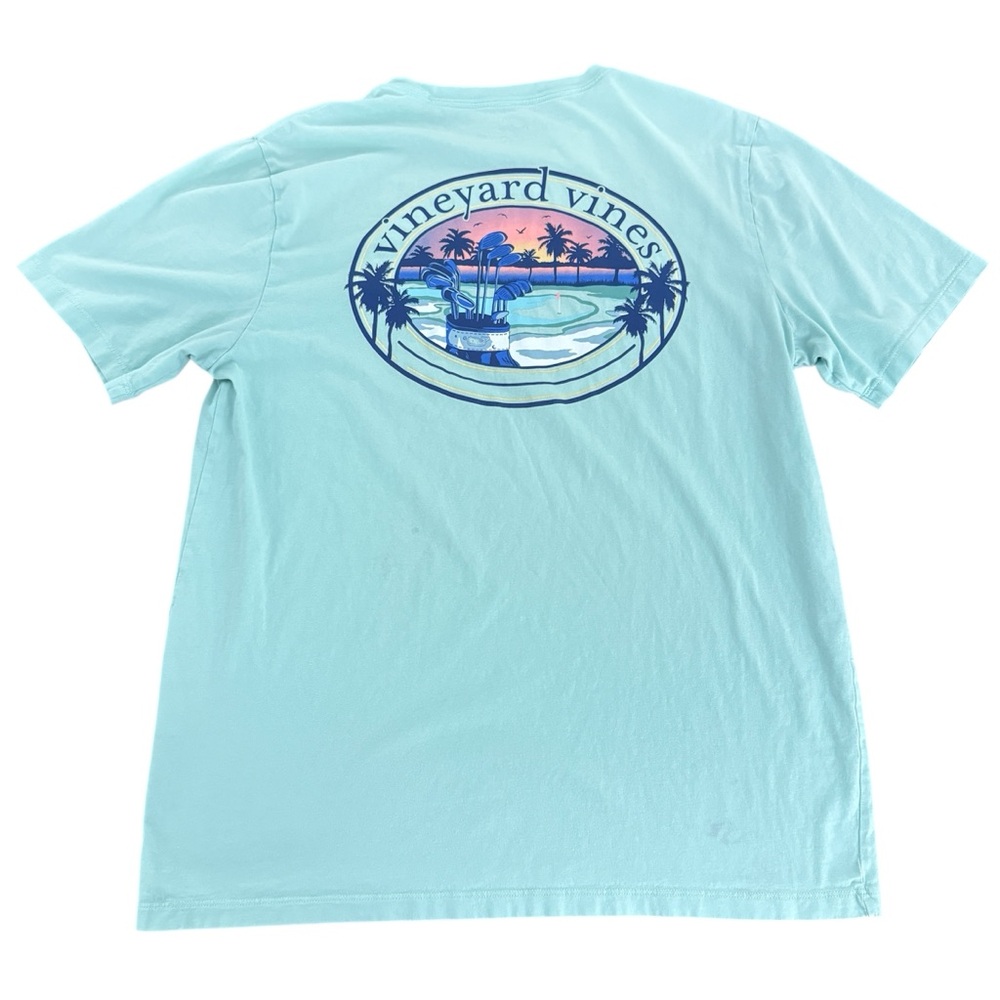 Vineyard Vines Golf Pocket Tee Teal